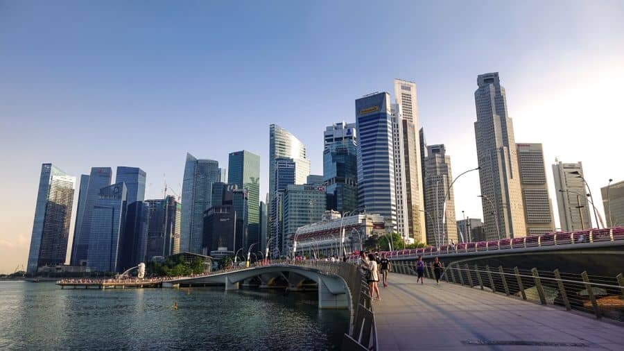 Singapur pohľad od rieky
