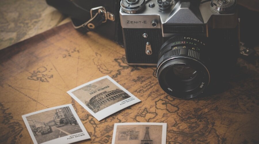 Mapa, fotografie a fotoaparát
