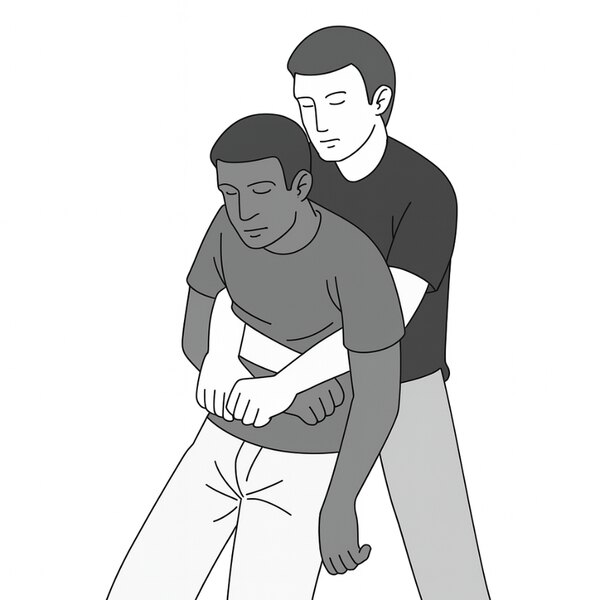Ilustrácia prevedenia Rautekovho manévru pre núdzový odsun zraneného v bezvedomí. Zdroj: AI