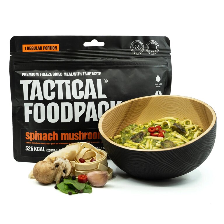 Dehydrované jedlo Cestoviny so špenátom a hubami Tactical Foodpack®