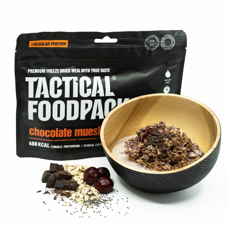 Dehydrované jedlo Čokoládové müsli s čerešňami Tactical Foodpack®