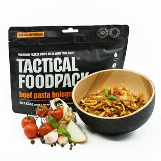 Dehydrované jedlo Hovädzie cestoviny Bolognese Tactical Foodpack®
