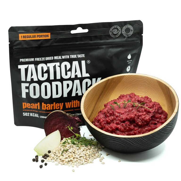 Dehydrované jedlo Perlový jačmeň s červenou repou Tactical Foodpack®
