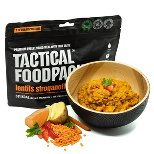 Dehydrované jedlo Šošovicový Stroganov Tactical Foodpack®