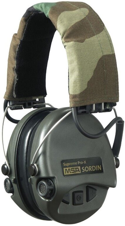 Elektronické chrániče sluchu MSA® Sordin Supreme Pro-X - zelené, Camo pásik