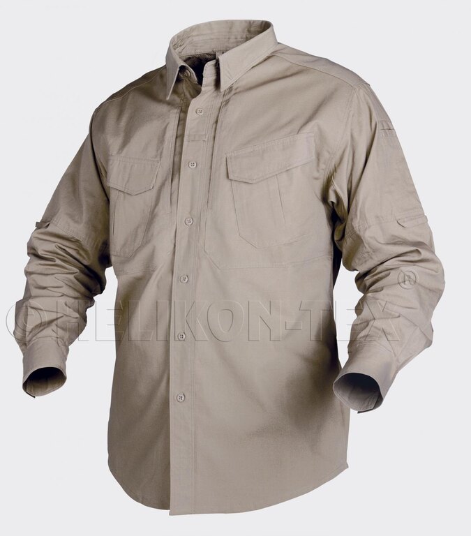 Košeľa DEFENDER Helikon-Tex® s dlhým rukávom - khaki