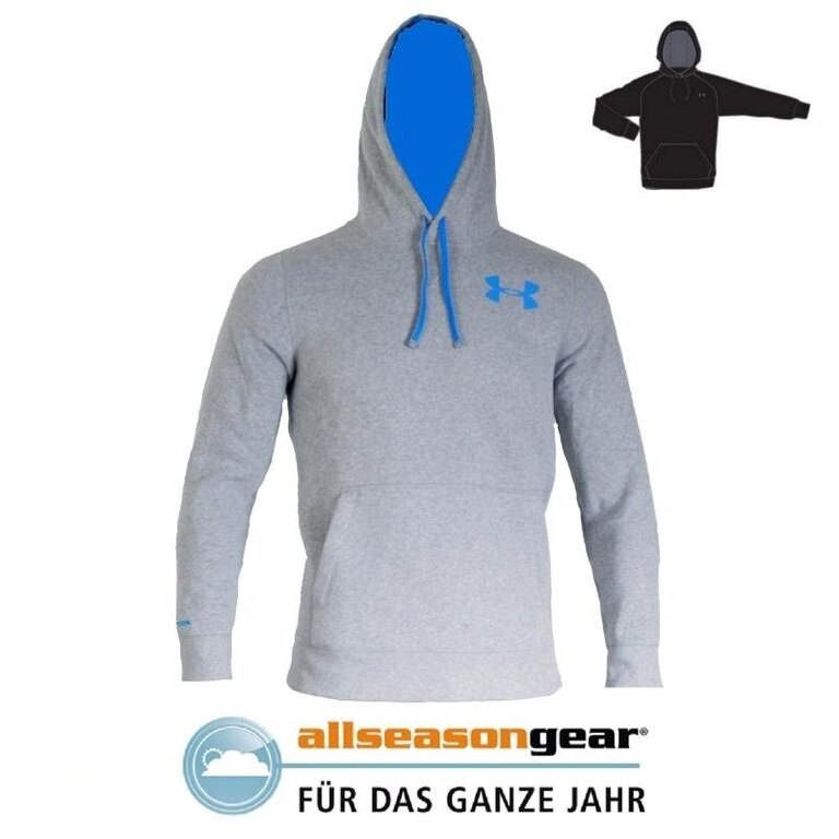 Mikina s kapucňou UNDER ARMOUR® Rival Cotton Graphic AllSeasonGear® - sivá