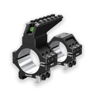 Montážne krúžky Picatinny 1.05" / 30 mm tubus Discoveryopt® / vodováha