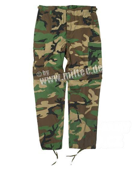 Nohavice - krátke nohavice BDU 2 v 1 Mil-Tec® - woodland