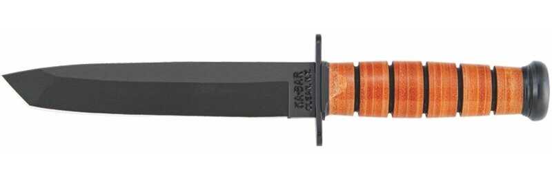 Nôž s pevnou čepeľou KA-BAR® Tanto s koženou rukoväťou