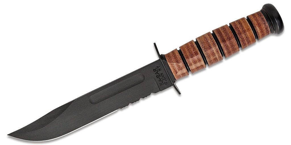 Nôž s pevnou čepeľou USMC Fighting KA-BAR®, kombinované ostrie