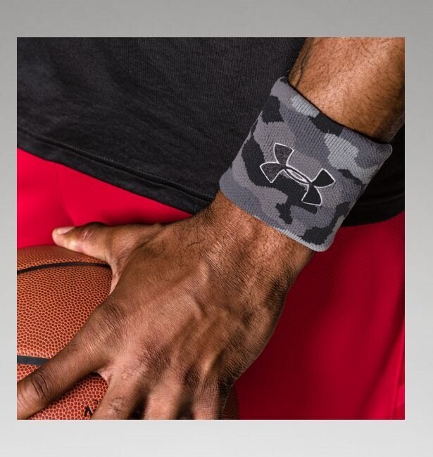 Pánská potítka na zápěstí UNDER ARMOUR® Jacquarded HeatGear® - černá