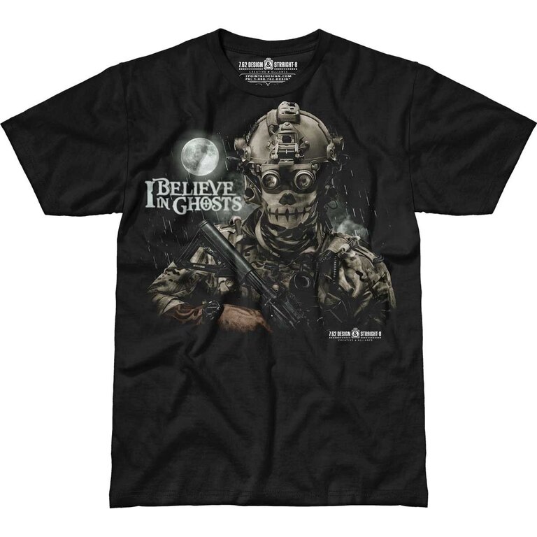 Pánske tričko 7.62 Design® Aj Believe In Ghosts - čierne
