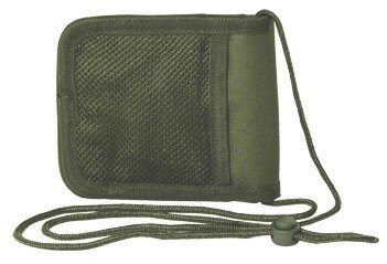 Peňaženka na krk - puzdro na pas Voodoo Tactical - zelená