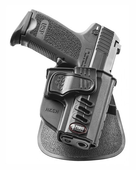 Pistolové pouzdro FOBUS® HKCH LH EX BHP stehenní s opaskovým průvlekem na pistoli H&K - pro leváky