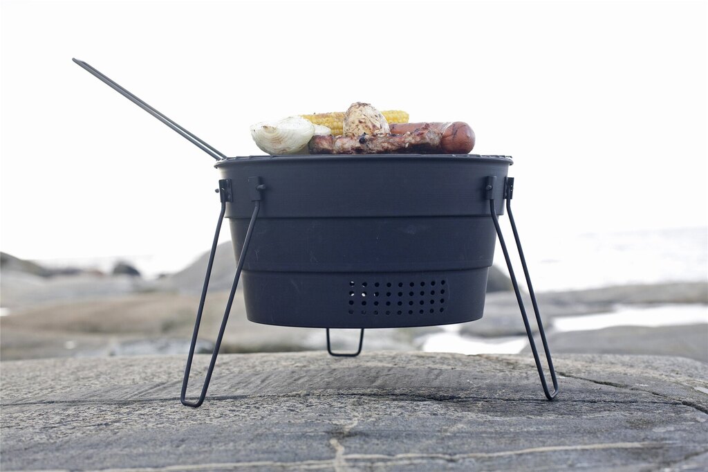 Prenosný skladací gril PopUpGrill® - čierny