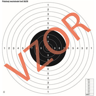 Terč - pištoľový medzinárodný 50/20 Rigad® / 10 ks