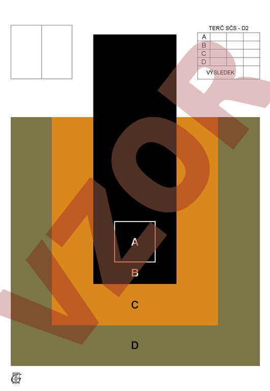 Terč - pištoľový papagáj D2 Rigad® / 10 ks