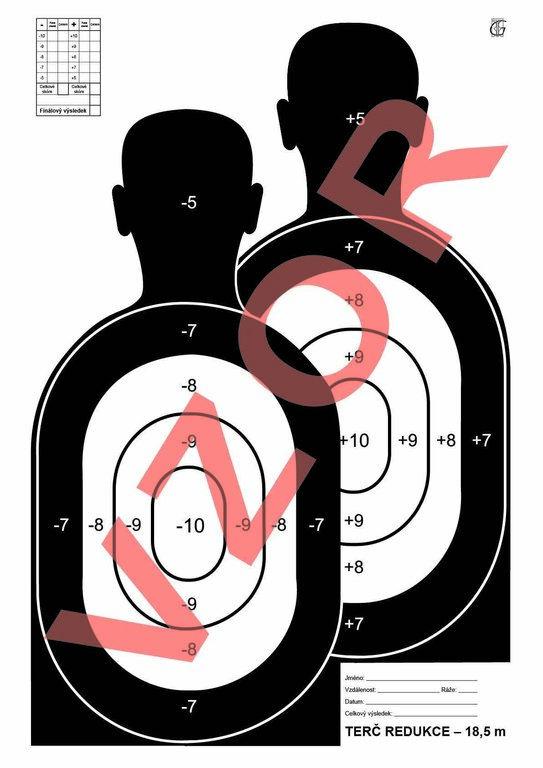 Terč - Rukojemníci dve postavy / redukcia Rigad® / 10 ks