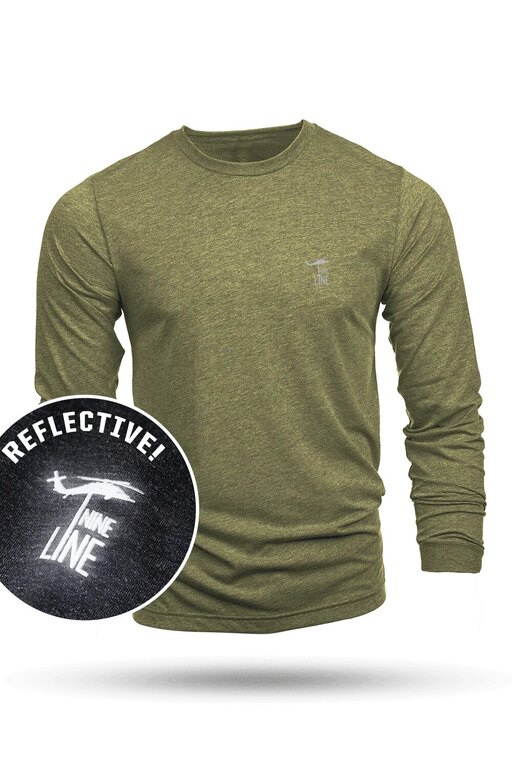 Tričko dlhý rukáv Reflective Dropline Logo Nine Line®