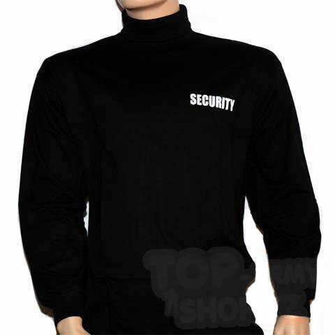 Tričko s dlhým rukávom - rolák SECURITY 101INC® - čierny