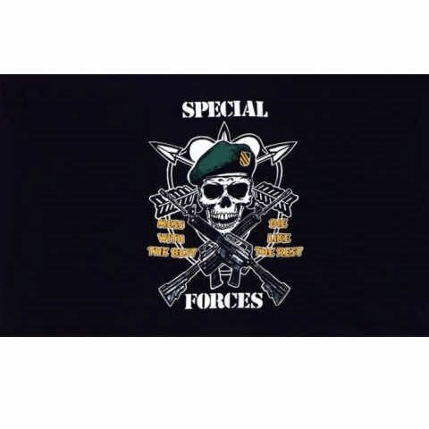 Vlajka Special Forces - čierna