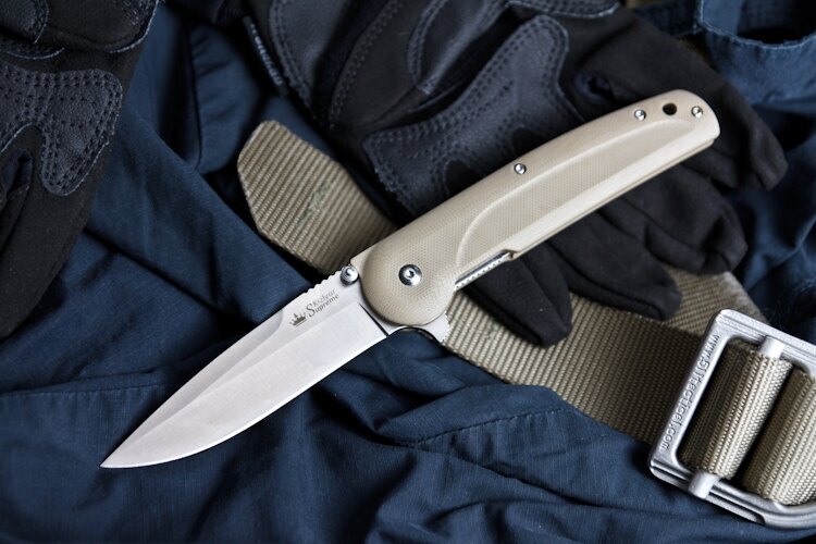 Zatvárací nôž Kizlyar SUPREME® Biker Z 440C - hnedý