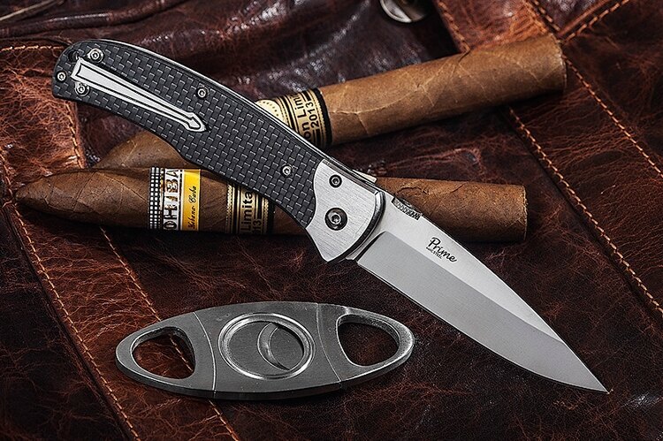 Zatvárací nôž Kizlyar SUPREME® Prime Carbon Fiber - čierny